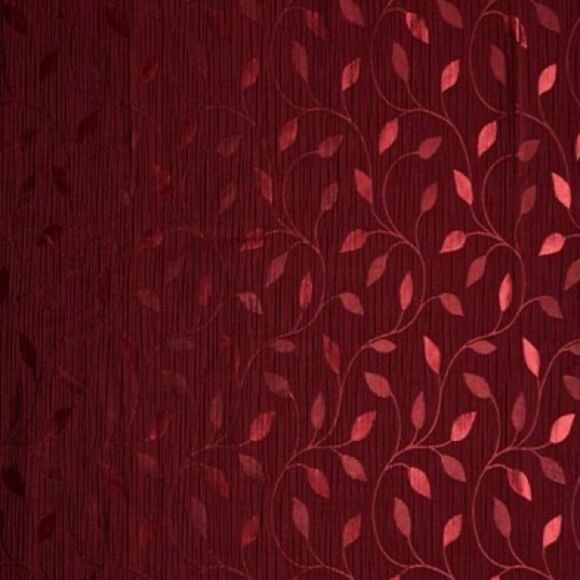 North Home Ivy Single Curtain Panel - Rod Pocket - 96-in - Burgundy - Picture 3 of 6